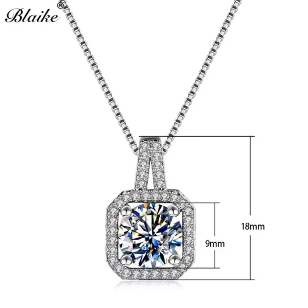NEW!💙💎PAVE!PRETTY! ZIRCON! NECKLACE!💎💙SILVERY! - Picture 5 of 8